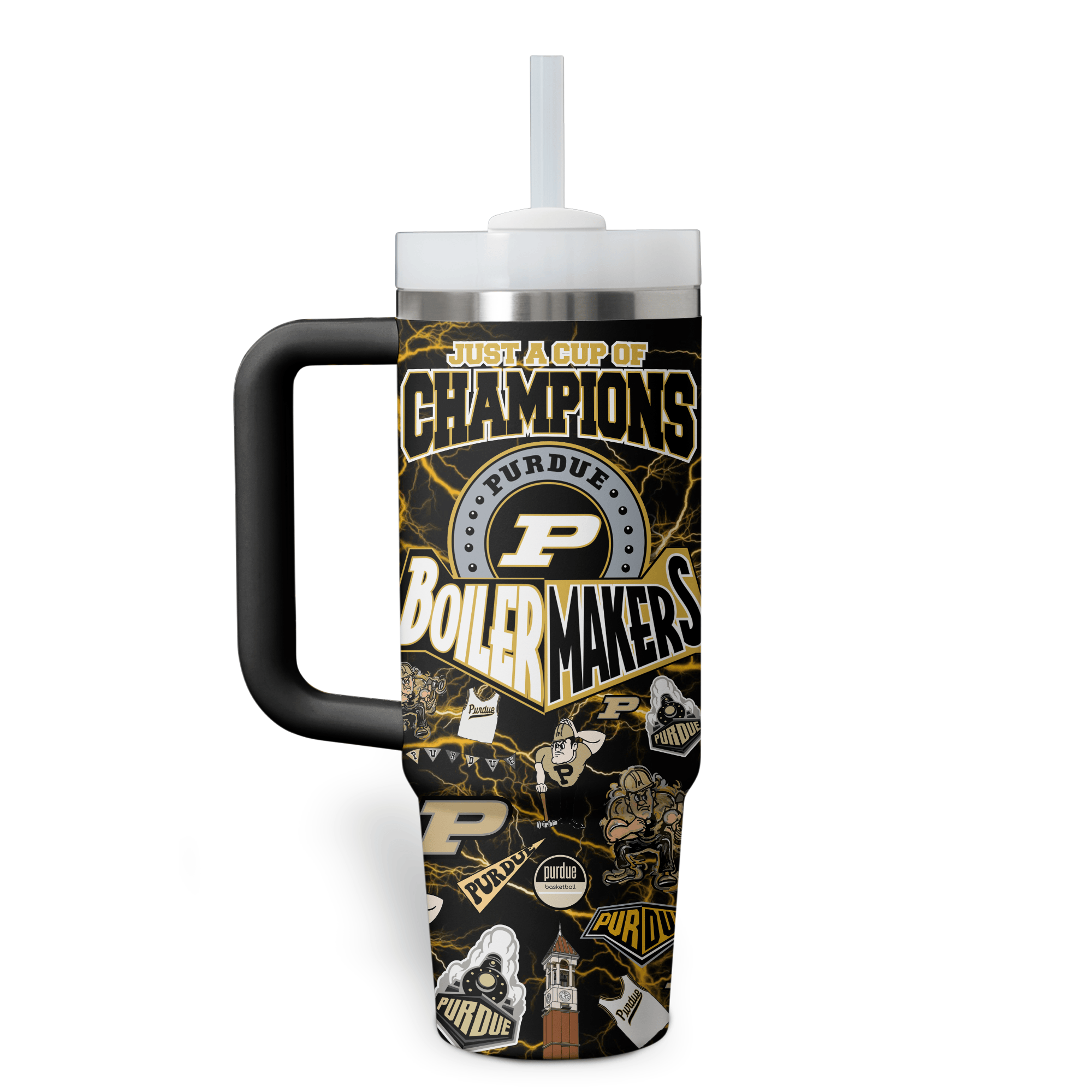 Purdue Boilermakers NCAA Custom Stanley Cup 40 oz 30 oz Tumbler With Handle