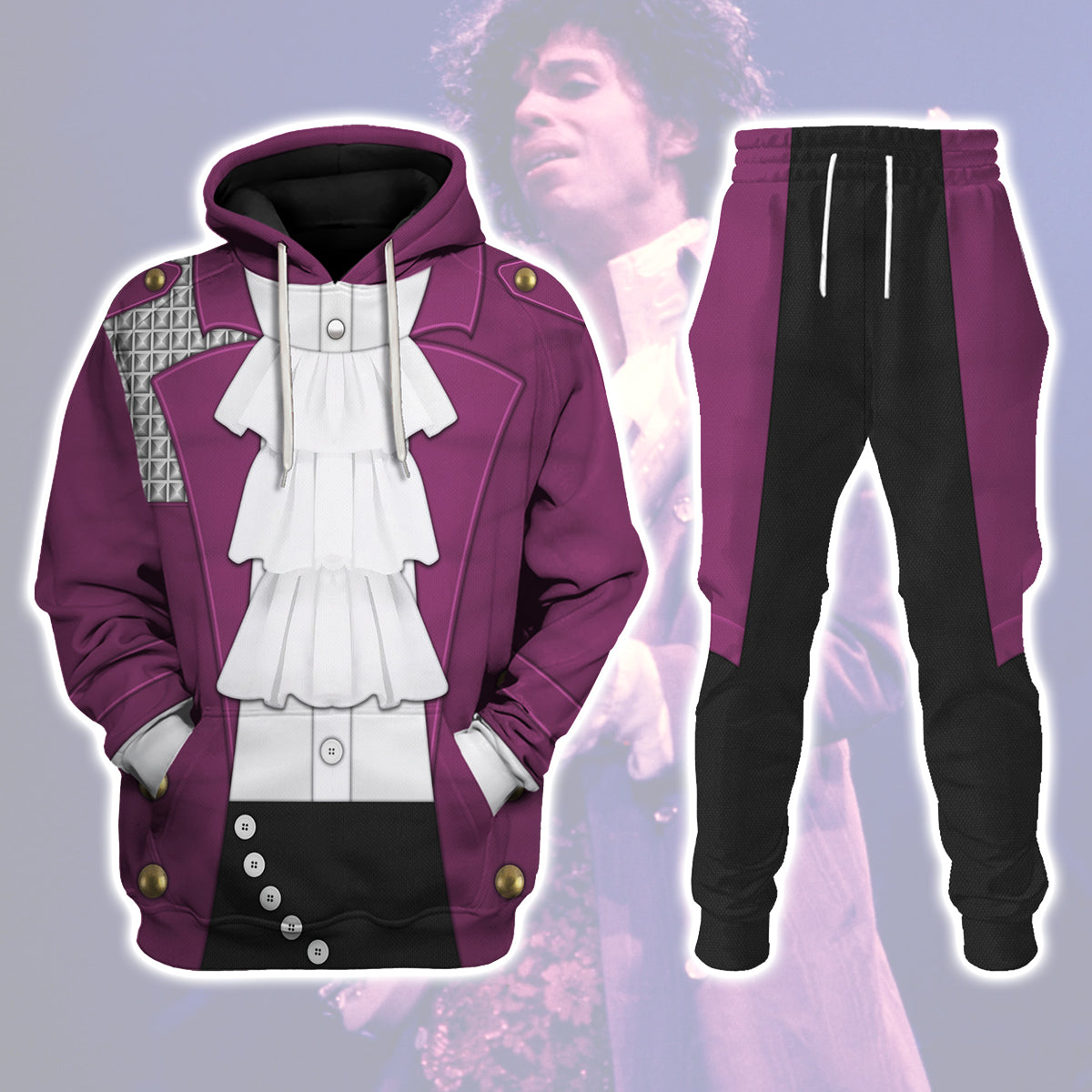 Purple Rain All-Over Print Unisex Pullover Hoodie, Sweatshirt, T-Shirt - Stormmerch Exclusive