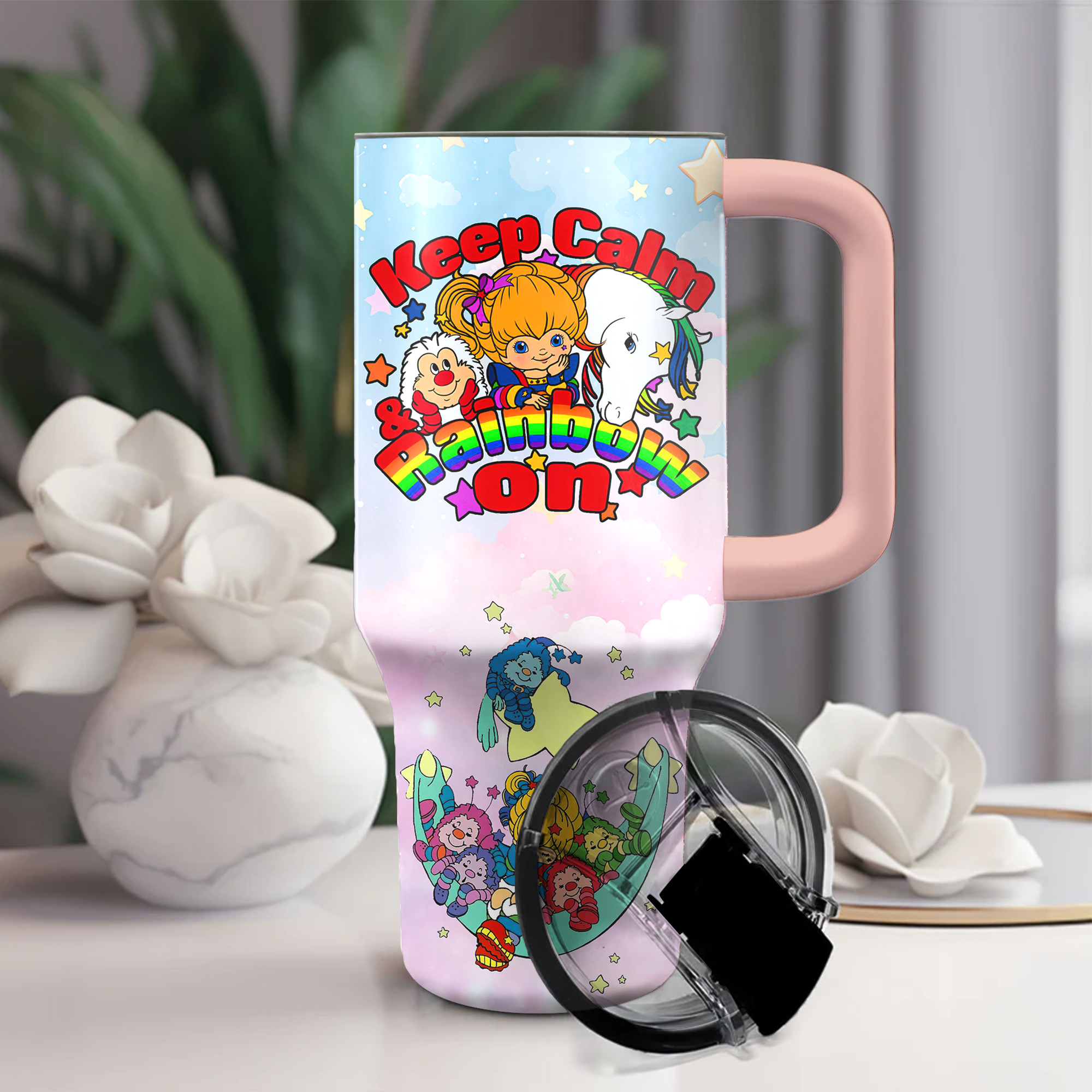 Rainbow Brite Cartoon Custom Stanley Cup 40 oz 30 oz Tumbler With Handle