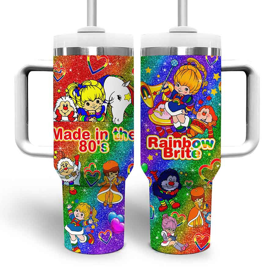 Rainbow Brite Cartoon Custom Stanley Cup 40 oz 30 oz Tumbler With Handle