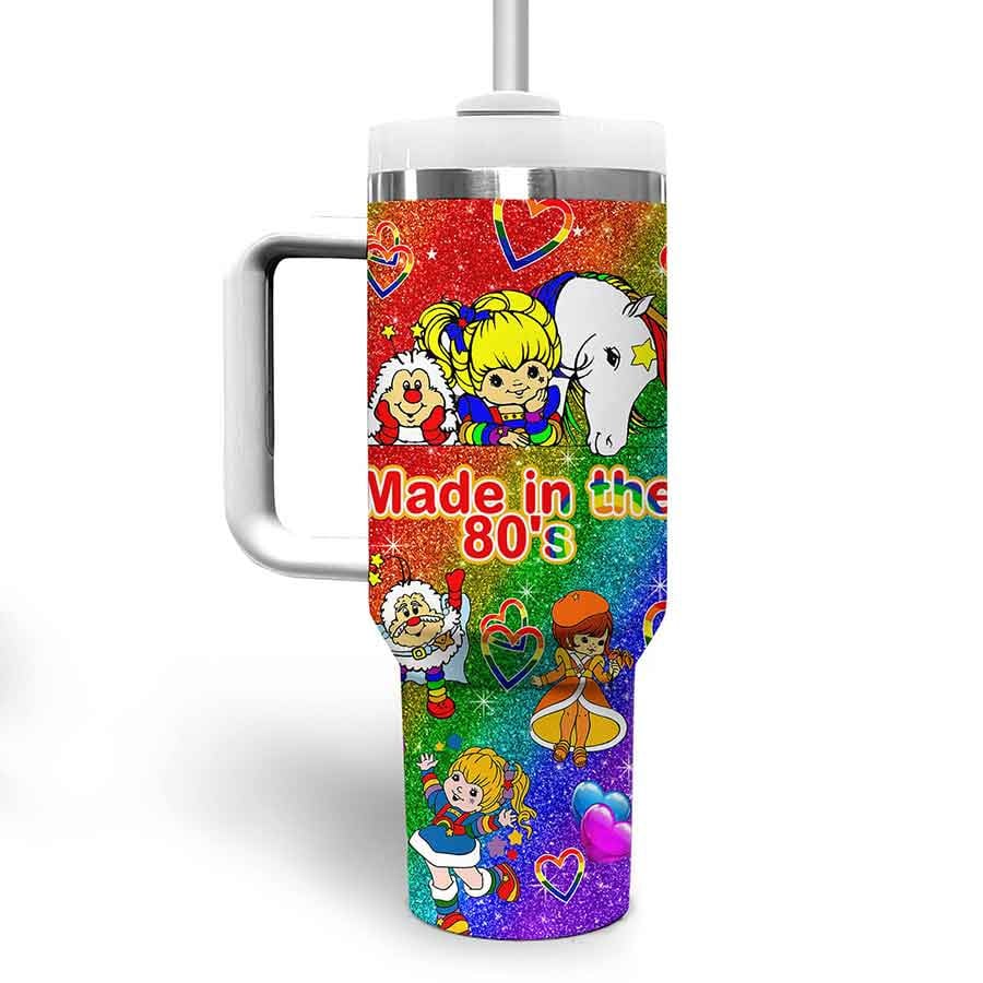 Rainbow Brite Cartoon Custom Stanley Cup 40 oz 30 oz Tumbler With Handle