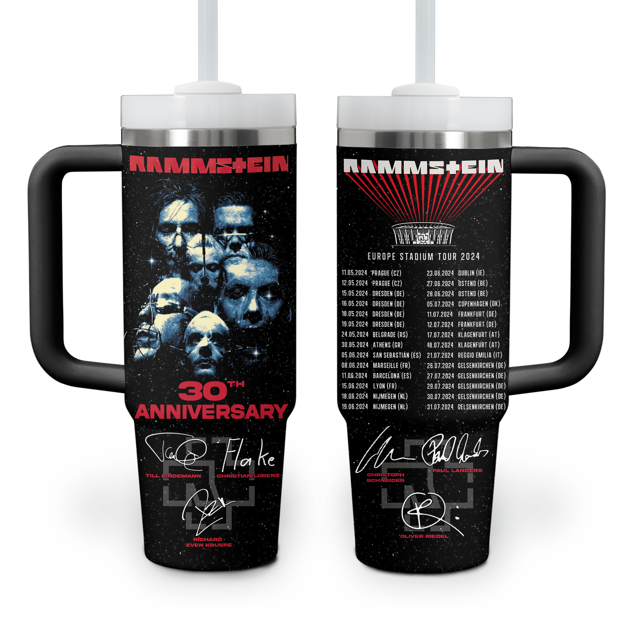 Rammstein Music Custom Stanley Cup 40 oz 30 oz Tumbler With Handle