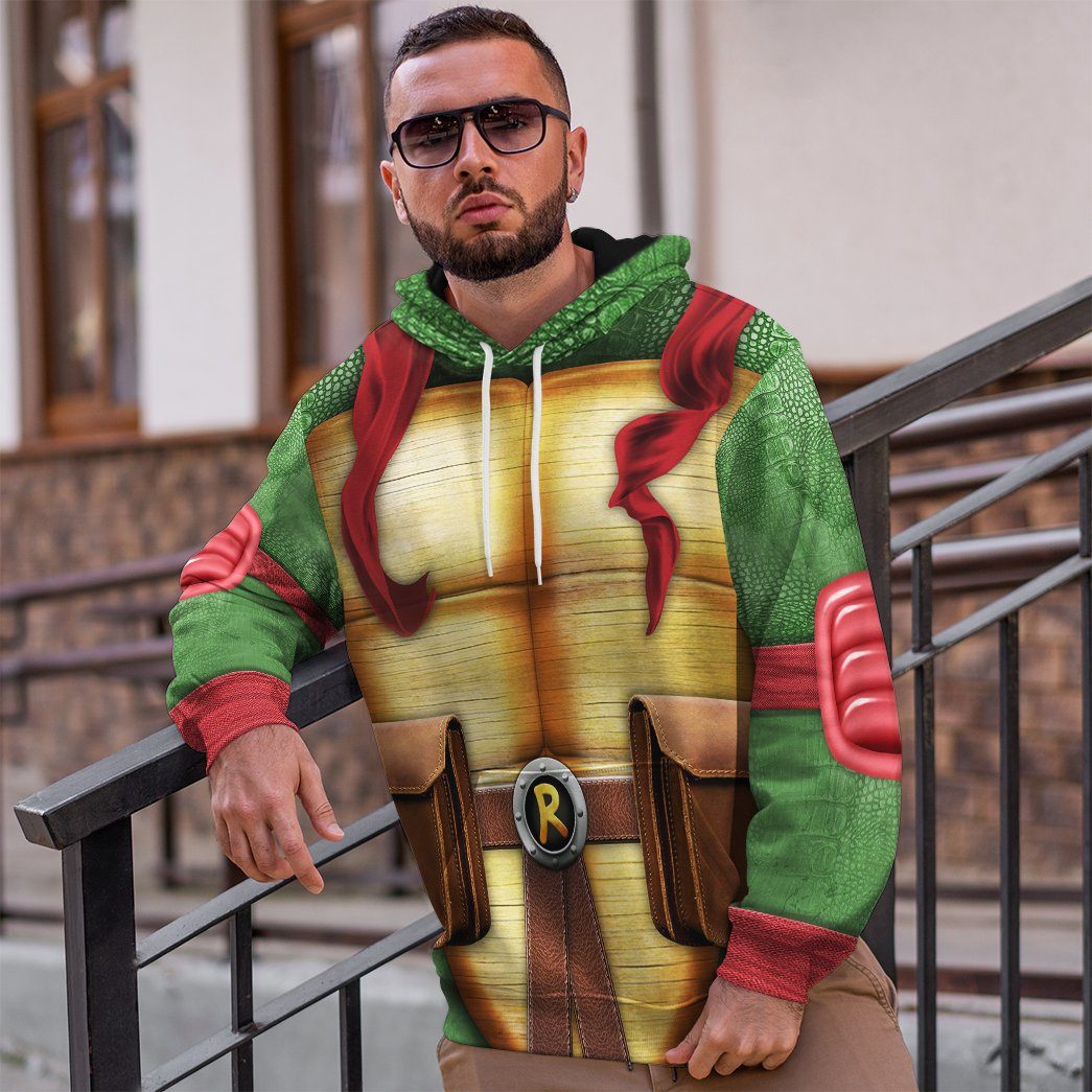 Raphael Raph TMNT Cosplay Costume Hoodie Sweatshirt T-Shirt Sweatpants Tracksuit - Stormmerch Exclusive