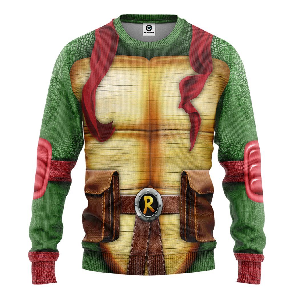 Raphael Raph TMNT Cosplay Costume Hoodie Sweatshirt T-Shirt Sweatpants Tracksuit - Stormmerch Exclusive