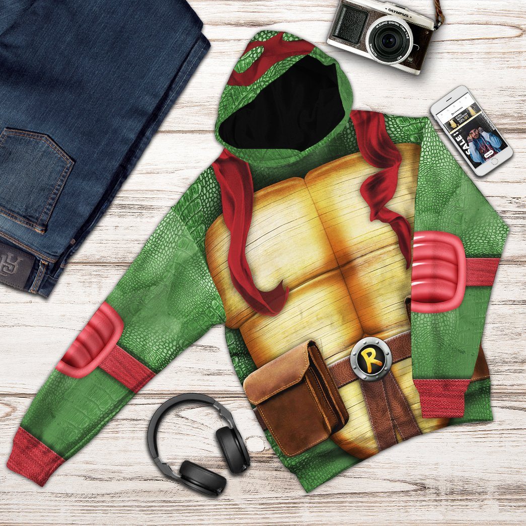 Raphael Raph TMNT Cosplay Costume Hoodie Sweatshirt T-Shirt Sweatpants Tracksuit - Stormmerch Exclusive