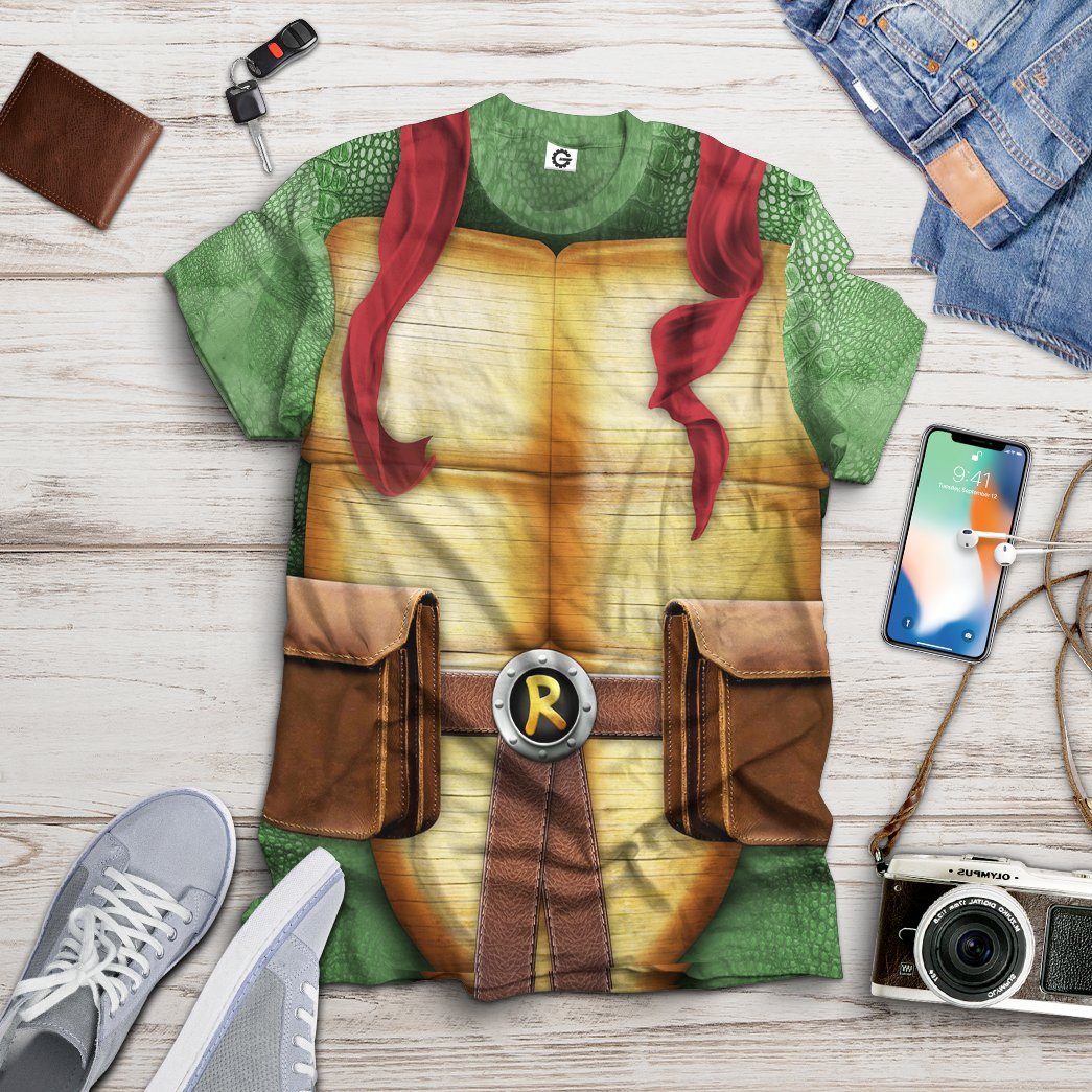 Raphael Raph TMNT Cosplay Costume Hoodie Sweatshirt T-Shirt Sweatpants Tracksuit - Stormmerch Exclusive