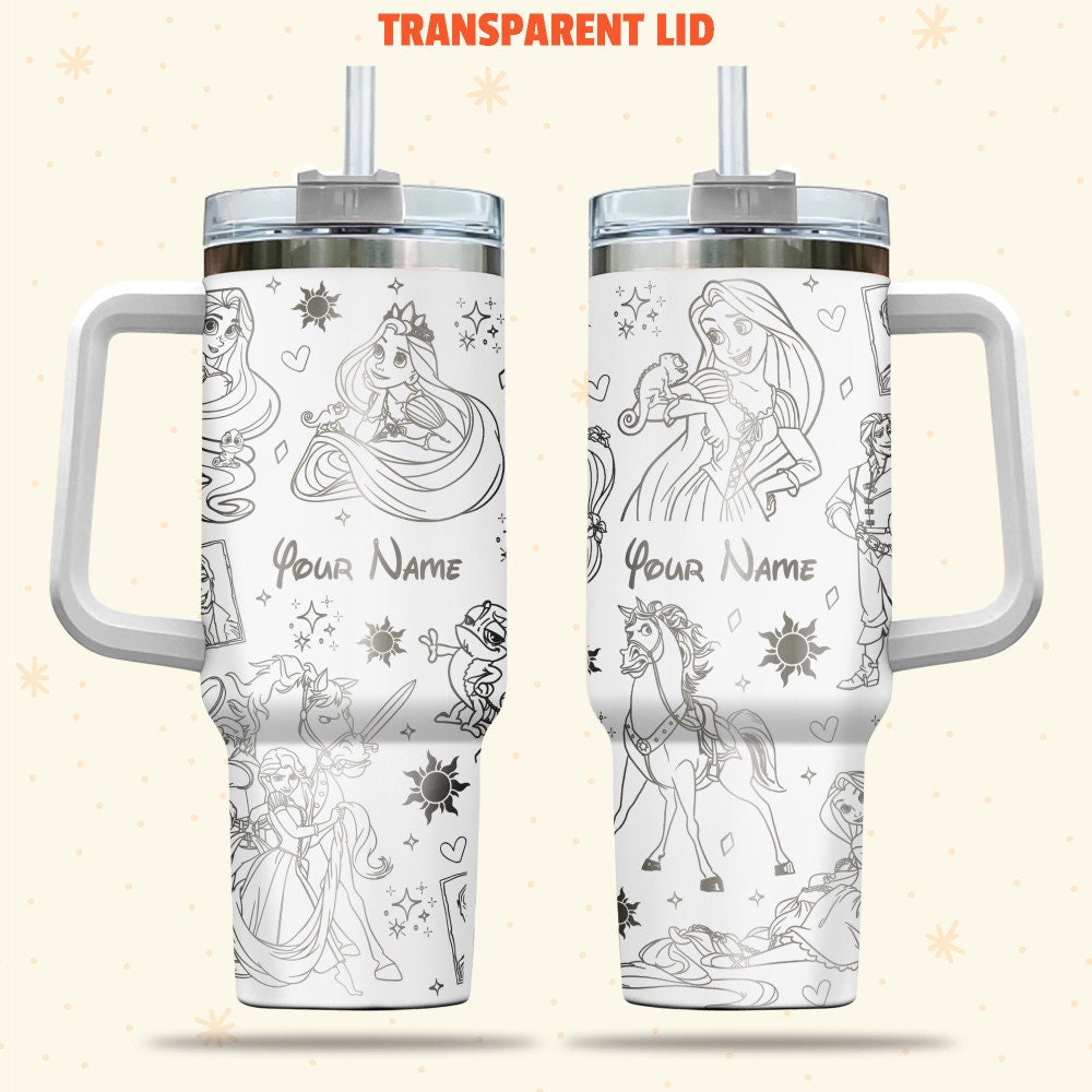 Rapunzel Tangled Disney Cartoon Custom Stanley Cup 40 oz 30 oz Tumbler With Handle
