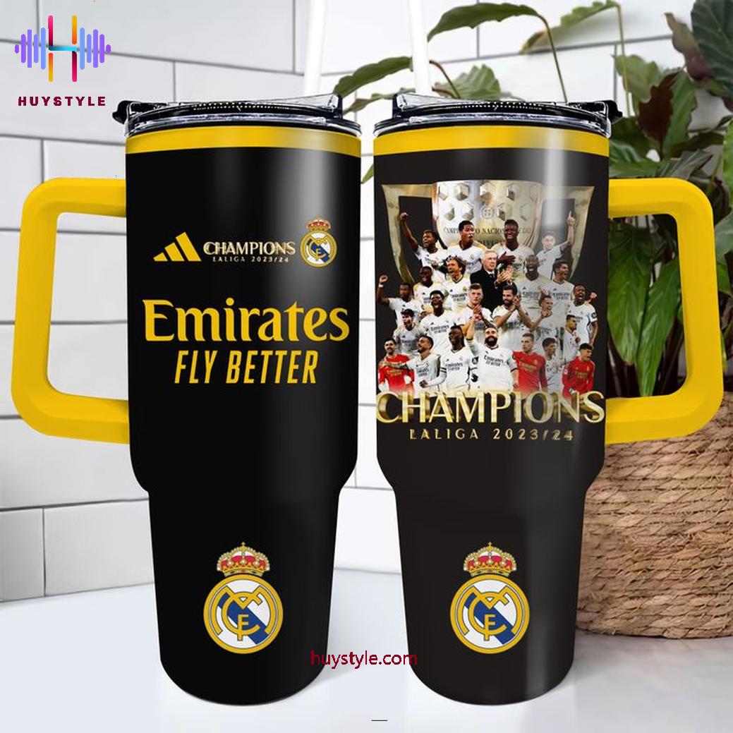 Real Madrid Champions Custom Stanley Cup 40 oz 30 oz Tumbler With Handle