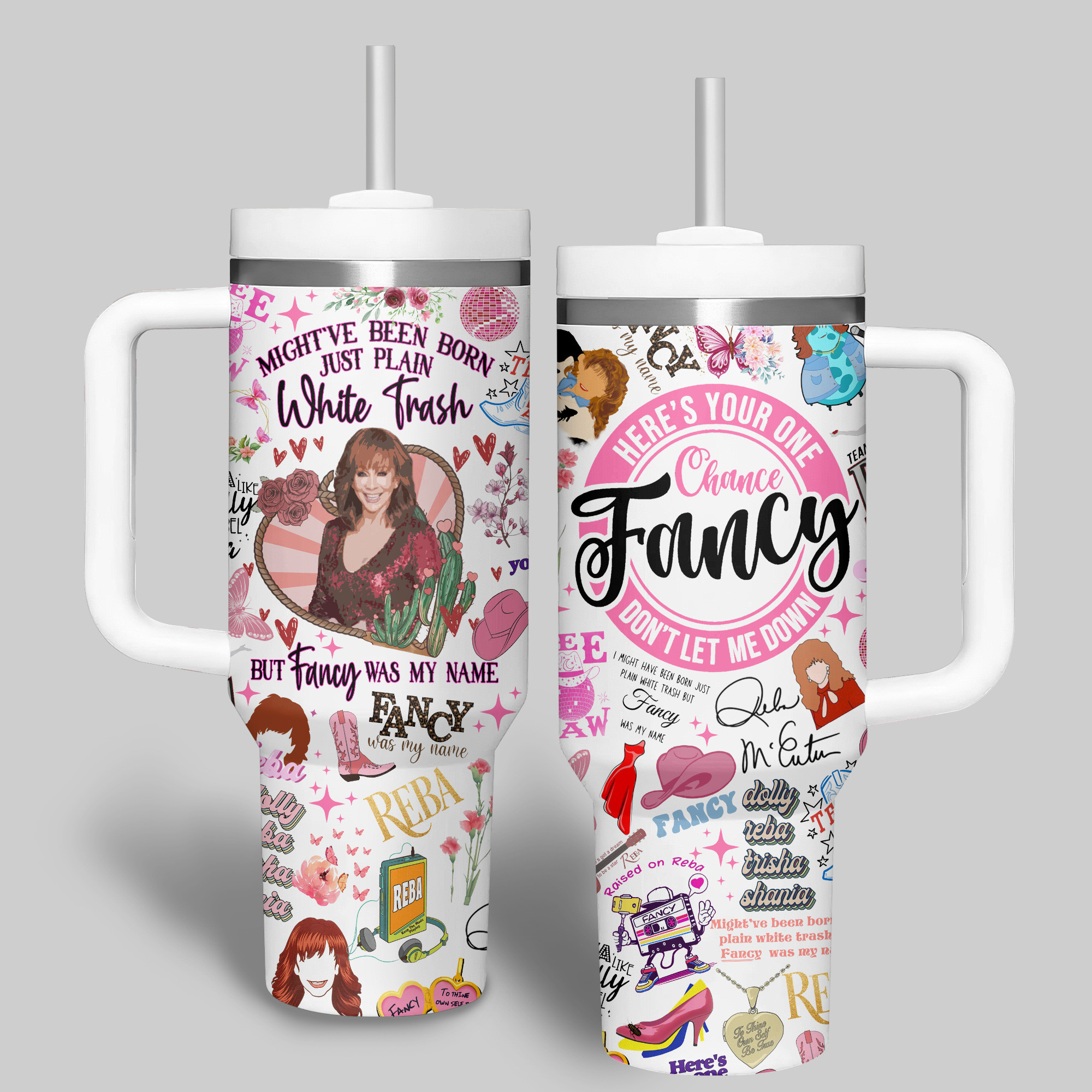 Reba McEntire Music Custom Stanley Cup 40 oz 30 oz Tumbler With Handle