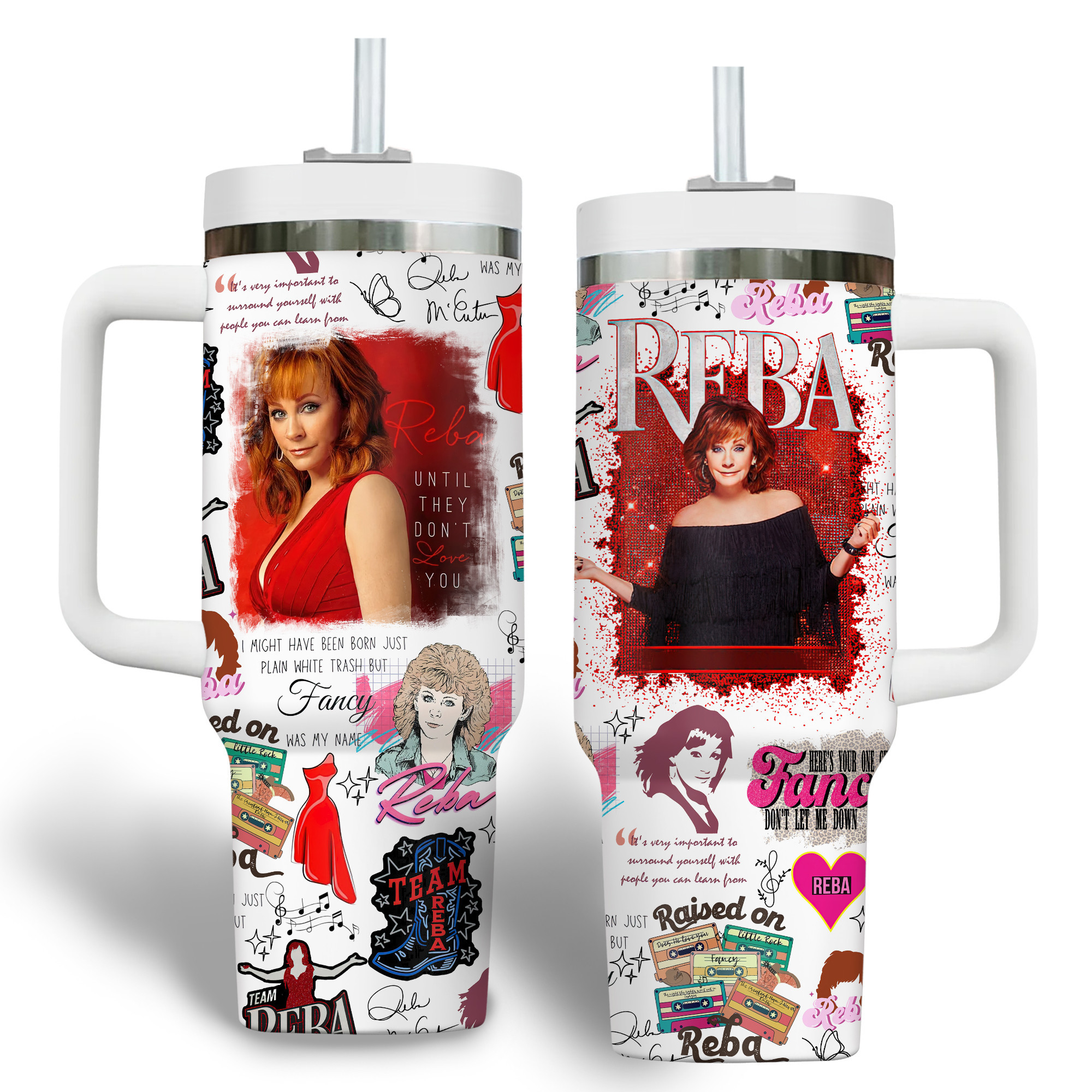 Reba McEntire Music Custom Stanley Cup 40 oz 30 oz Tumbler With Handle