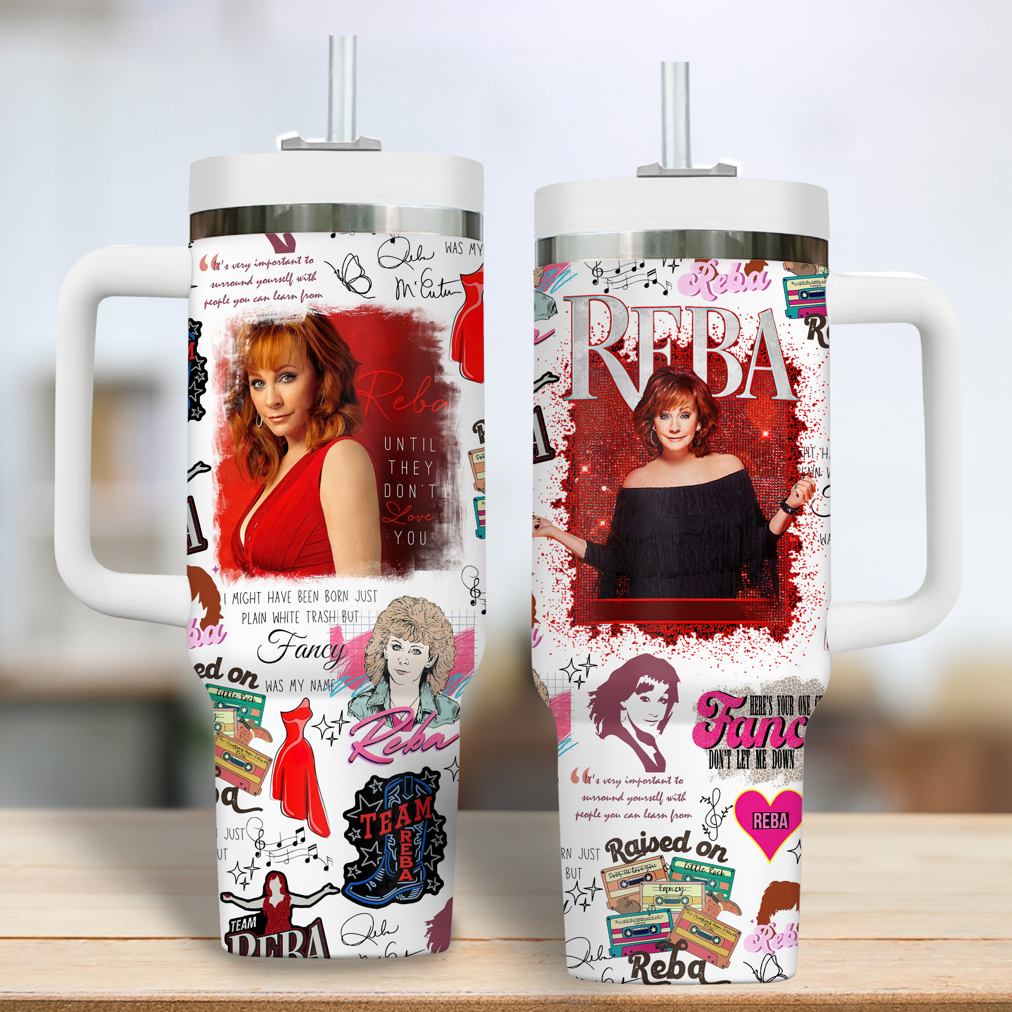Reba McEntire Music Custom Stanley Cup 40 oz 30 oz Tumbler With Handle