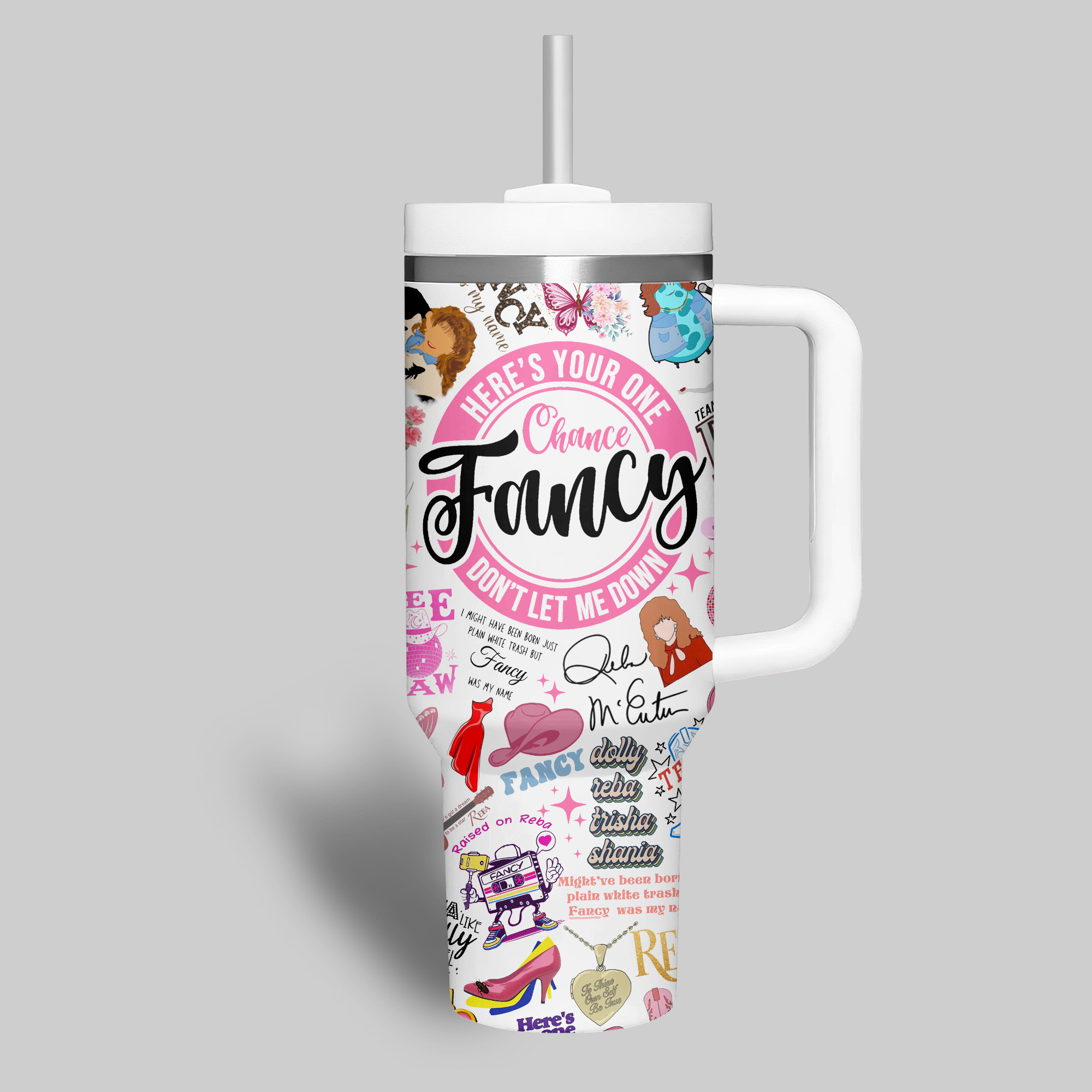 Reba McEntire Music Custom Stanley Cup 40 oz 30 oz Tumbler With Handle