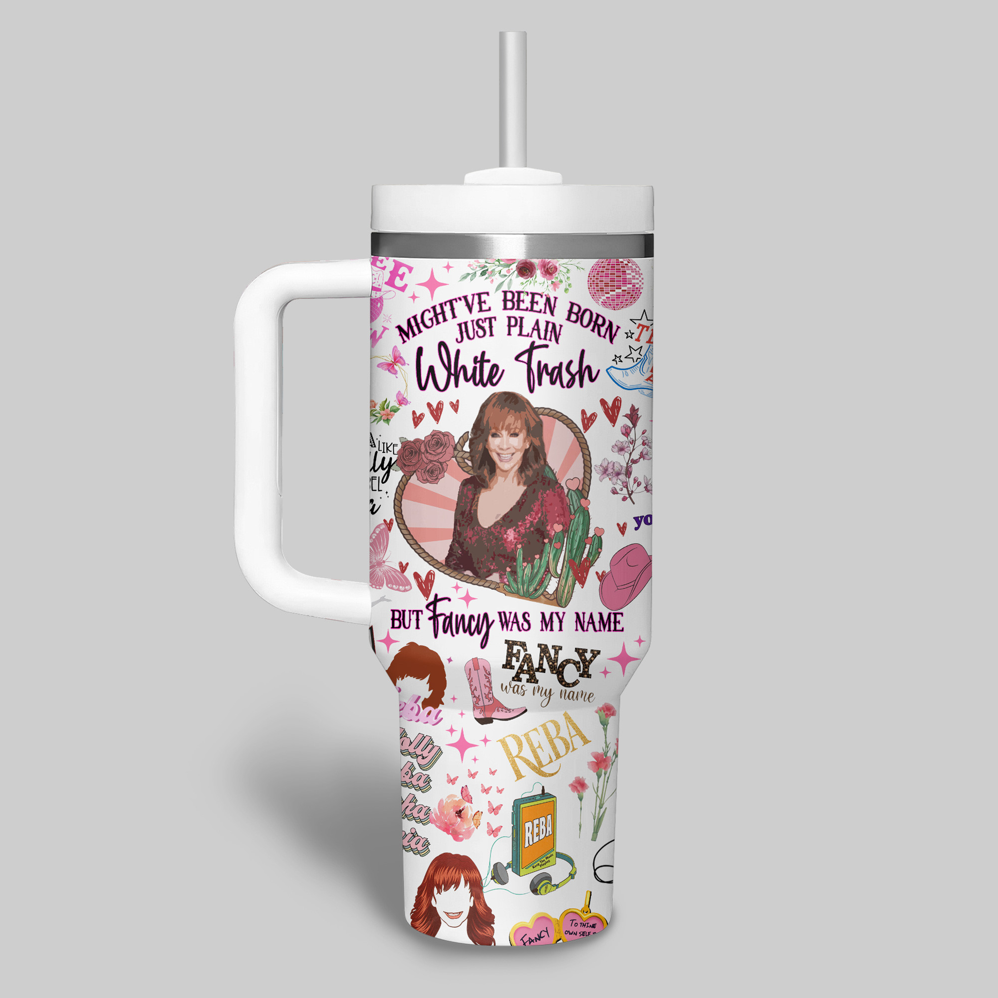 Reba McEntire Music Custom Stanley Cup 40 oz 30 oz Tumbler With Handle