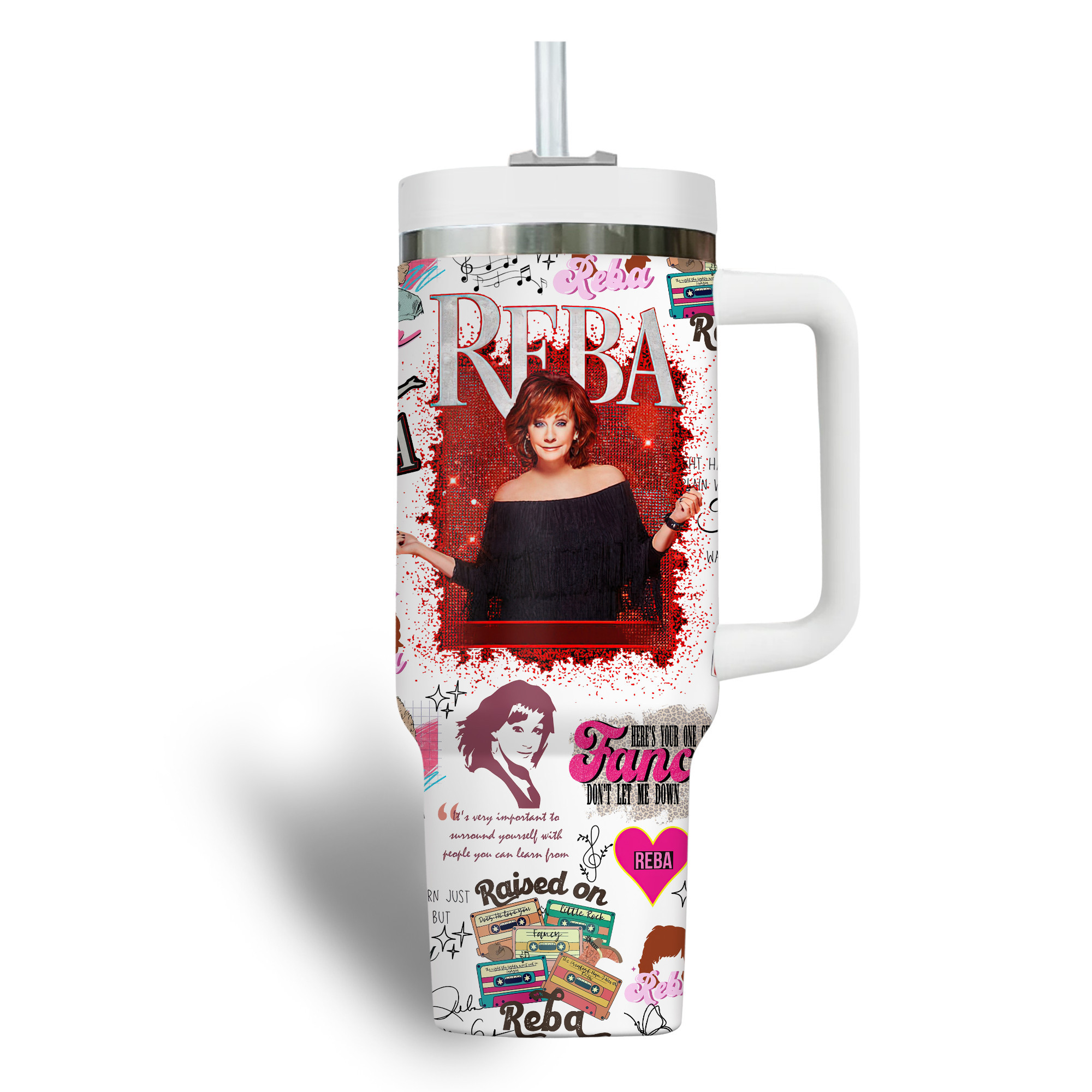 Reba McEntire Music Custom Stanley Cup 40 oz 30 oz Tumbler With Handle