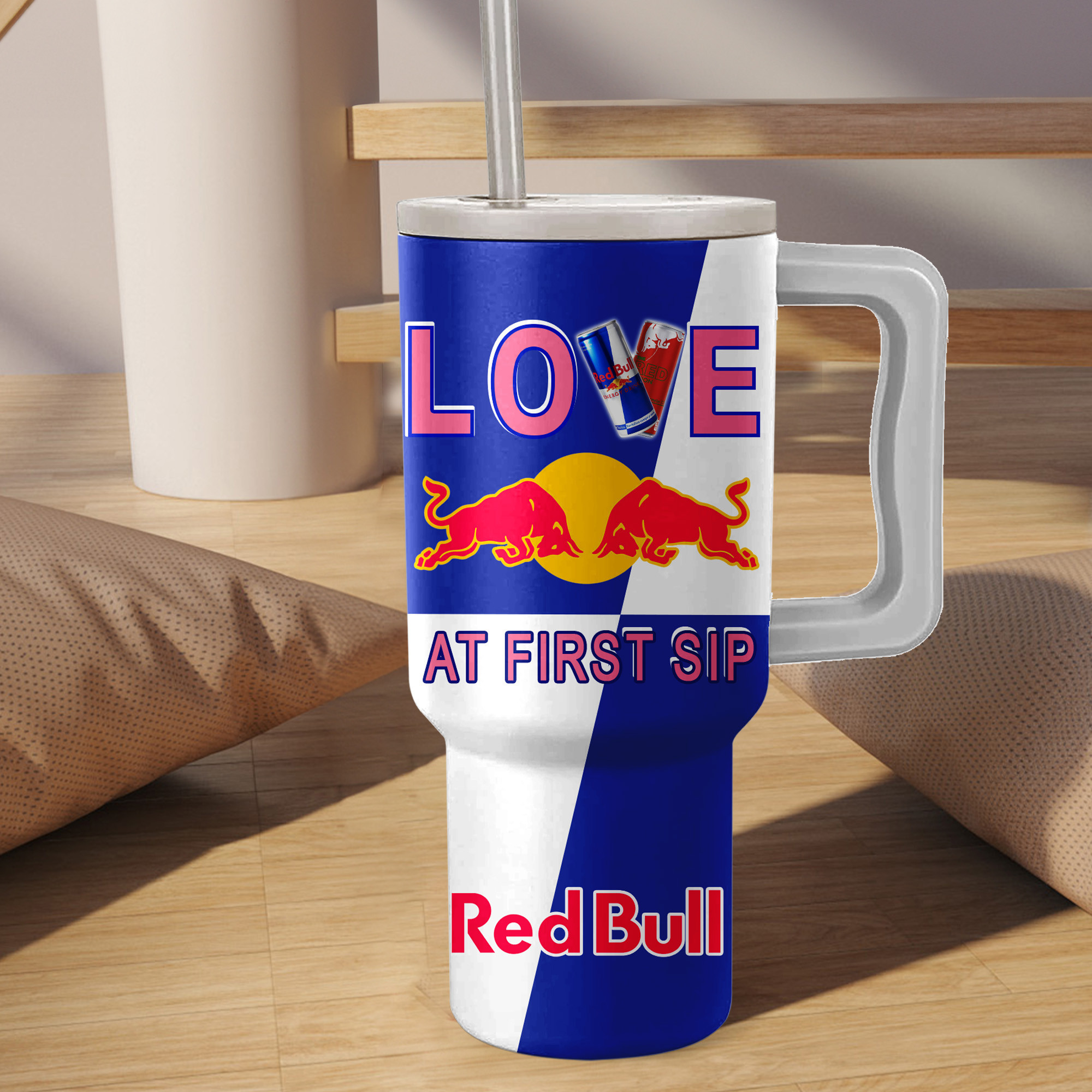 Red Bull Drinks Custom Stanley Cup 40 oz 30 oz Tumbler With Handle