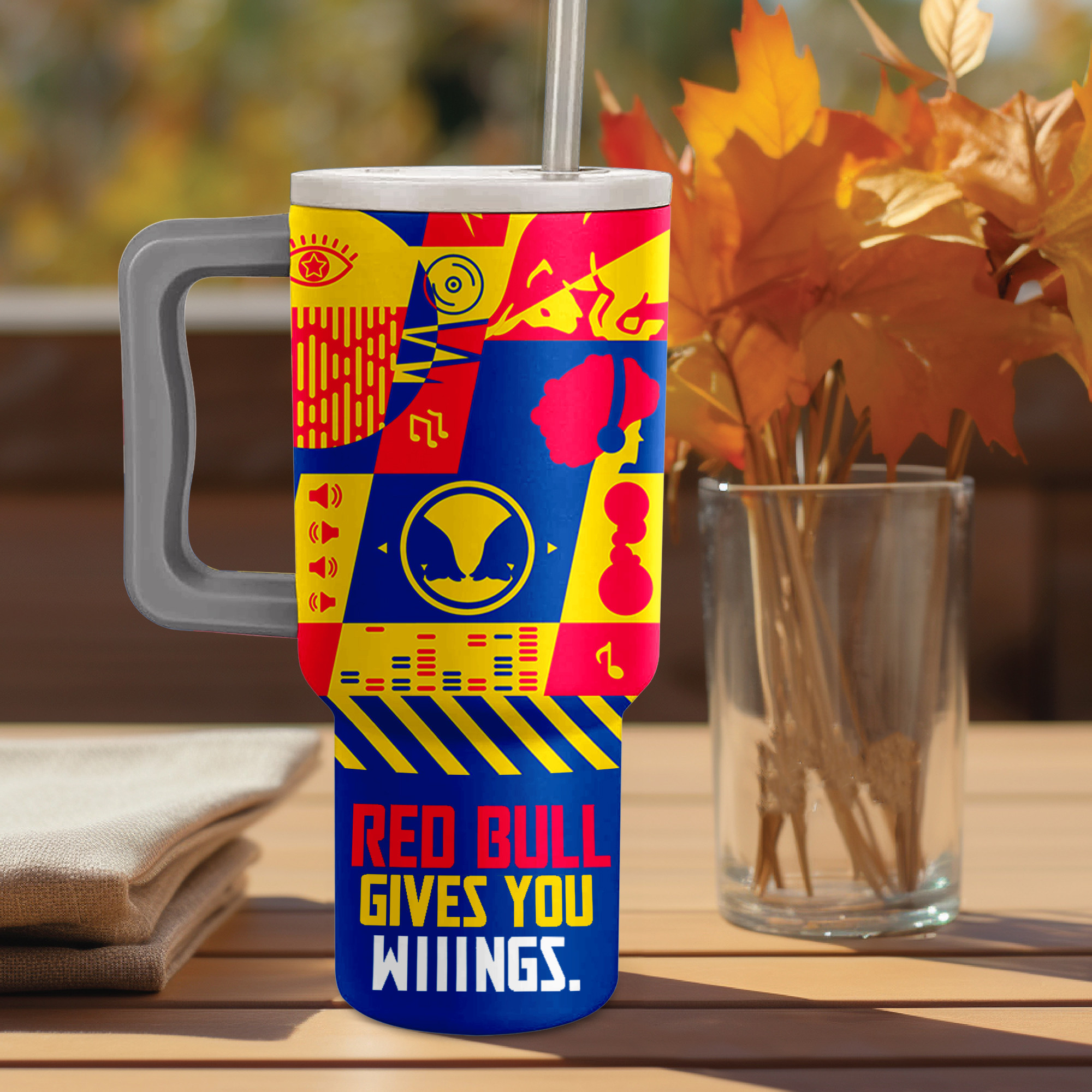 Red Bull Drinks Custom Stanley Cup 40 oz 30 oz Tumbler With Handle