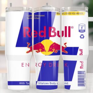 Red Bull Energy Drink Custom Stanley Cup 40 oz 30 oz Tumbler With Handle