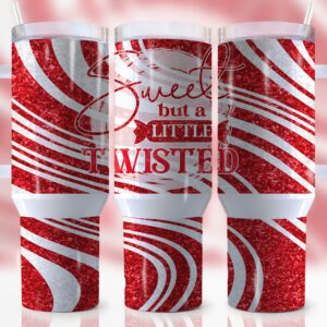 Red Glitter Custom Stanley Cup 40 oz 30 oz Tumbler With Handle