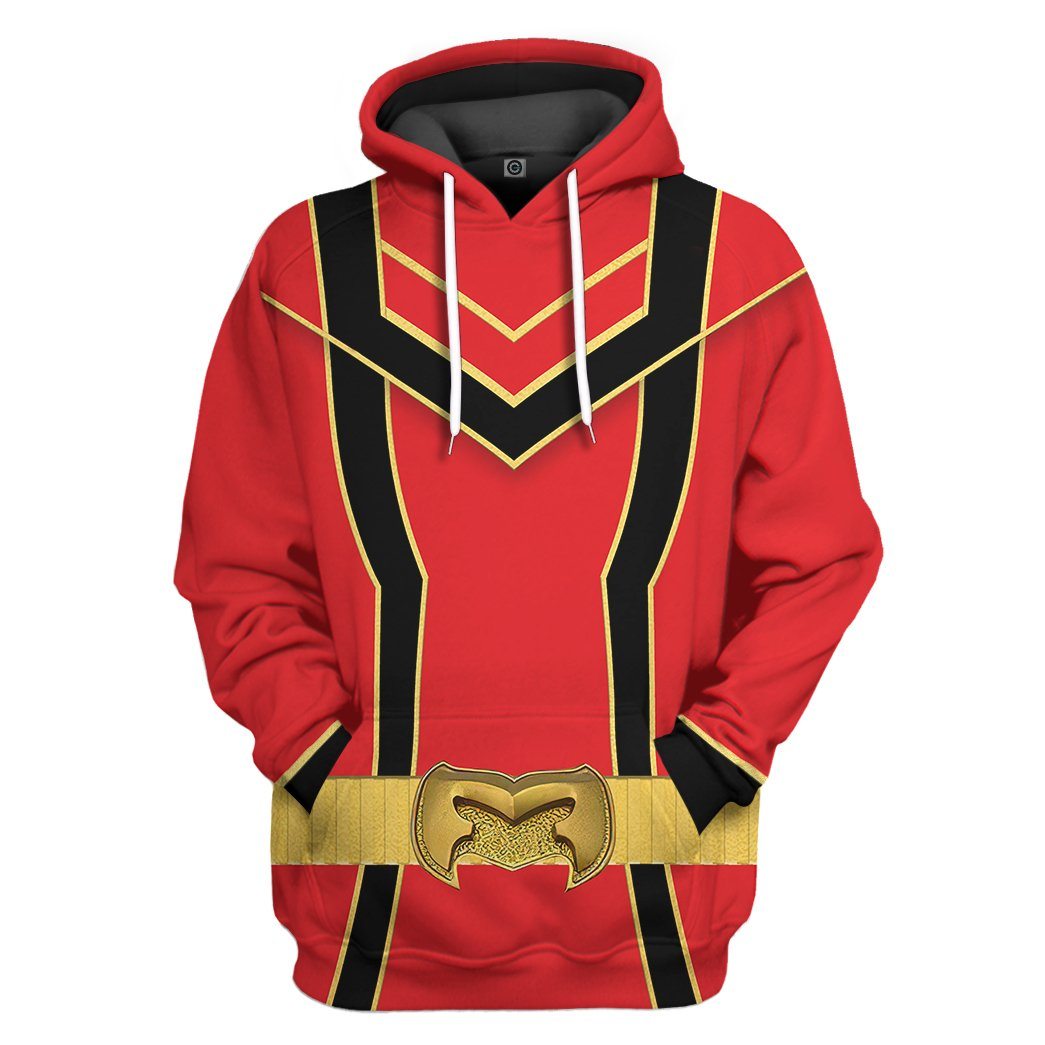 Red Power Rangers Mystic Force Costume Hoodie Sweatshirt T-Shirt Sweatpants Tracksuit - Stormmerch Exclusive