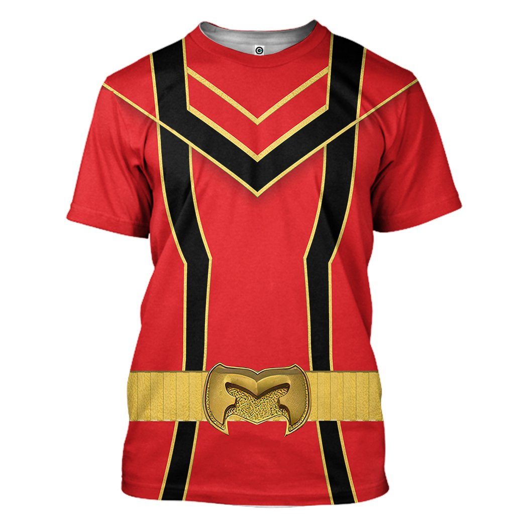 Red Power Rangers Mystic Force Costume Hoodie Sweatshirt T-Shirt Sweatpants Tracksuit - Stormmerch Exclusive