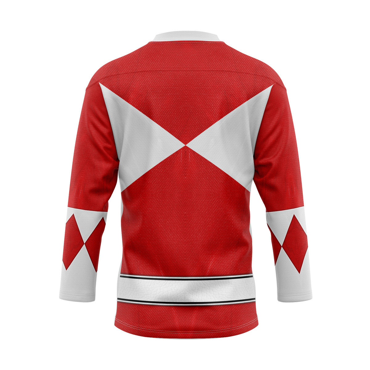 Red Ranger Mighty Morphin Hockey Jersey - Stormmerch Exclusive