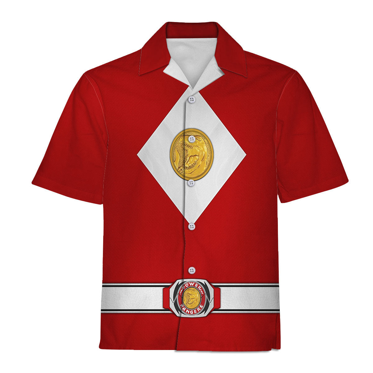 Red Ranger Mighty Morphin The Movie (1995) Hoodies Sweatshirt T-shirt Hawaiian - Stormmerch Exclusive