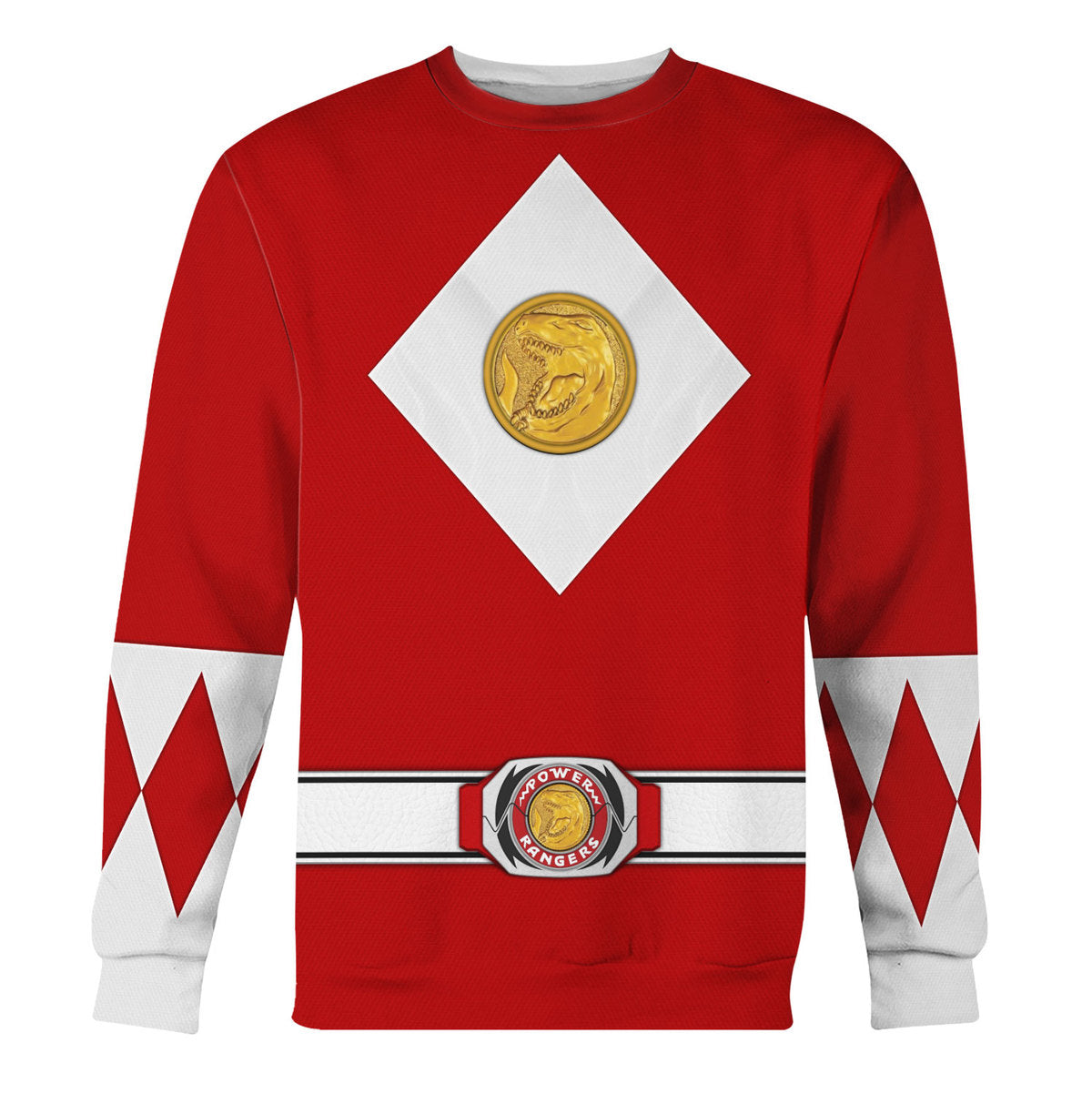Red Ranger Mighty Morphin The Movie (1995) Hoodies Sweatshirt T-shirt Hawaiian - Stormmerch Exclusive