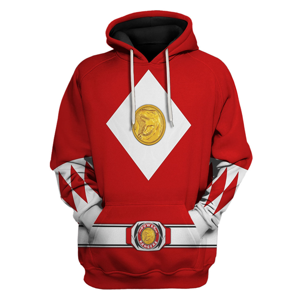 Red Ranger Mighty Morphin The Movie (1995) Hoodies Sweatshirt T-shirt Hawaiian - Stormmerch Exclusive