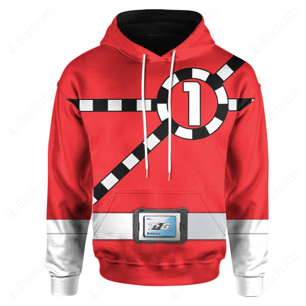Ressha Sentai Toqger ToQ 1gou Red Costume Hoodie Sweatshirt T-Shirt Sweatpants Tracksuit - Stormmerch Exclusive