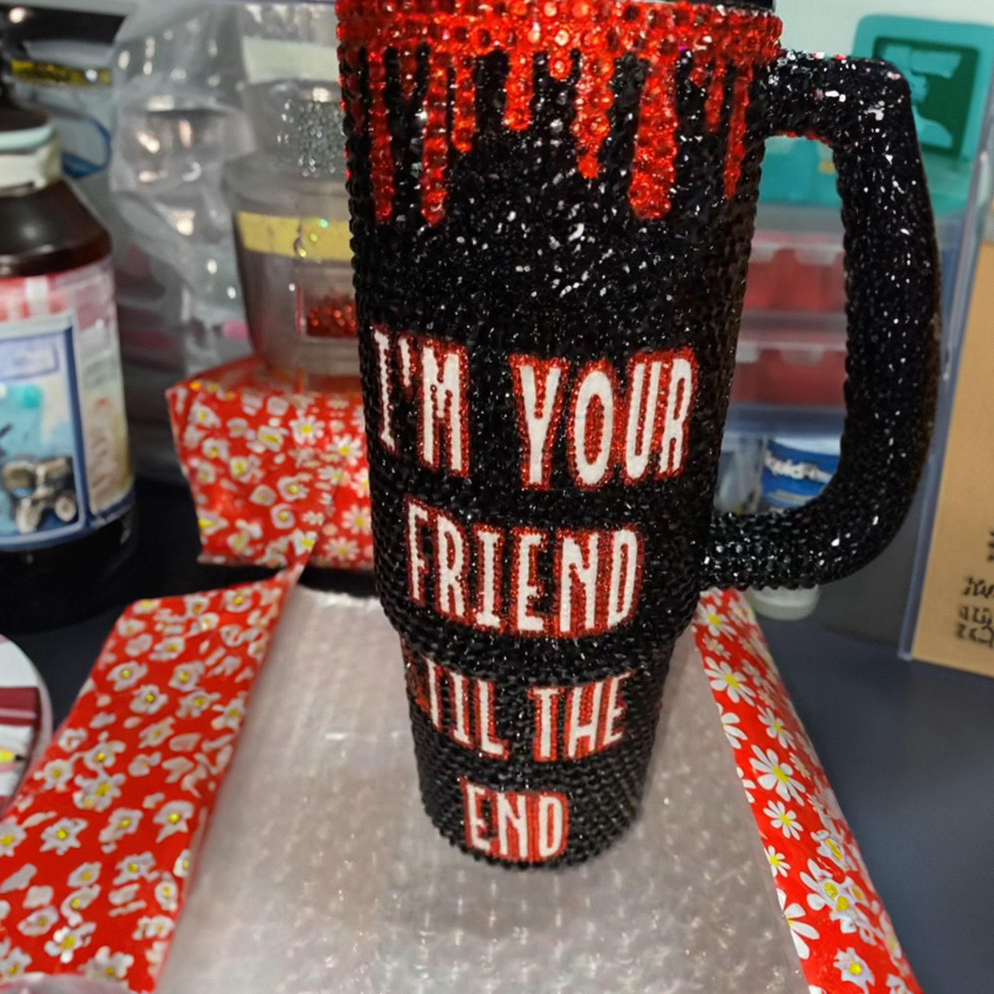 Rhinestone Bling Chucky Horror Movies Custom Stanley Cup 40 oz 30 oz Tumbler With Handle