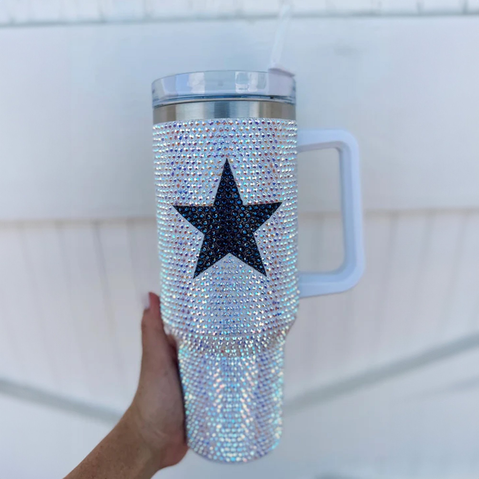 Rhinestone Bling Dallas Cowboys NFL Custom Stanley Cup 40 oz 30 oz Tumbler With Handle