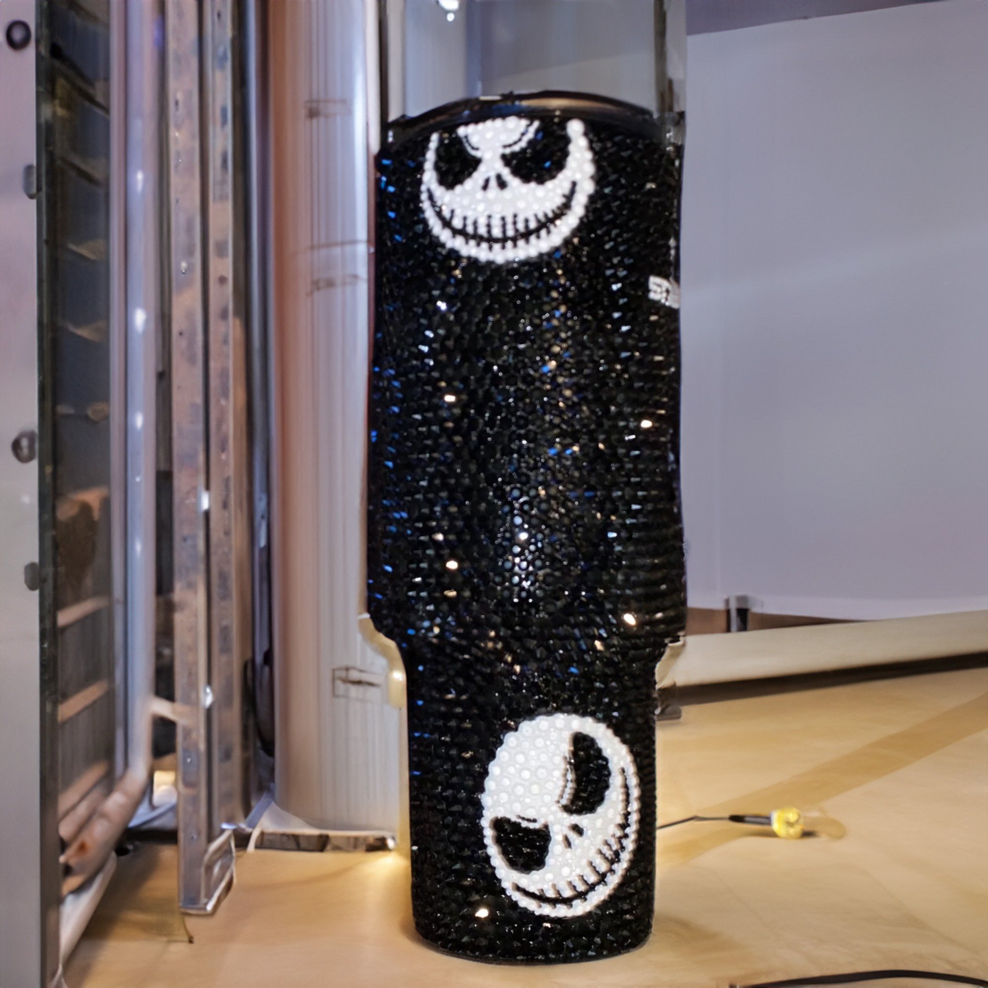 Rhinestone Bling Halloween Jack Skellington Movies Custom Stanley Cup 40 oz 30 oz Tumbler With Handle