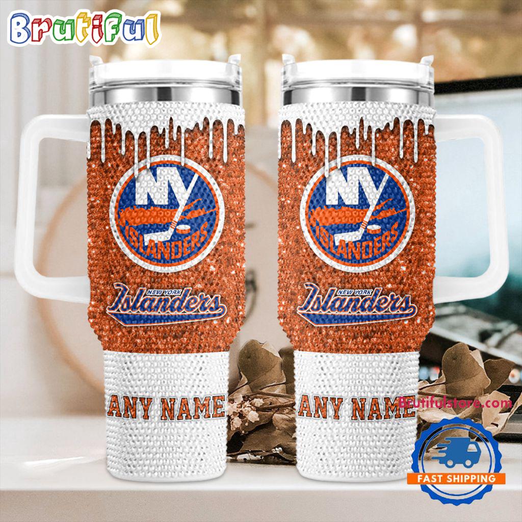 Rhinestone Bling New York Islanders NHL Sports Custom Stanley Cup 40 oz 30 oz Tumbler With Handle