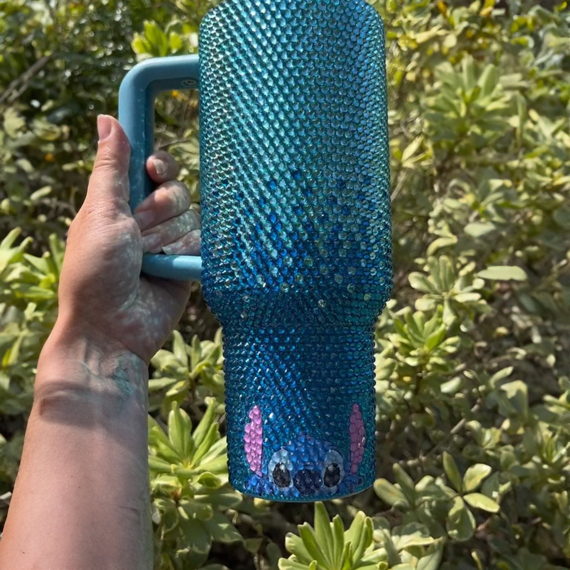 Rhinestone Bling Stitch Cartoon Custom Stanley Cup 40 oz 30 oz Tumbler With Handle