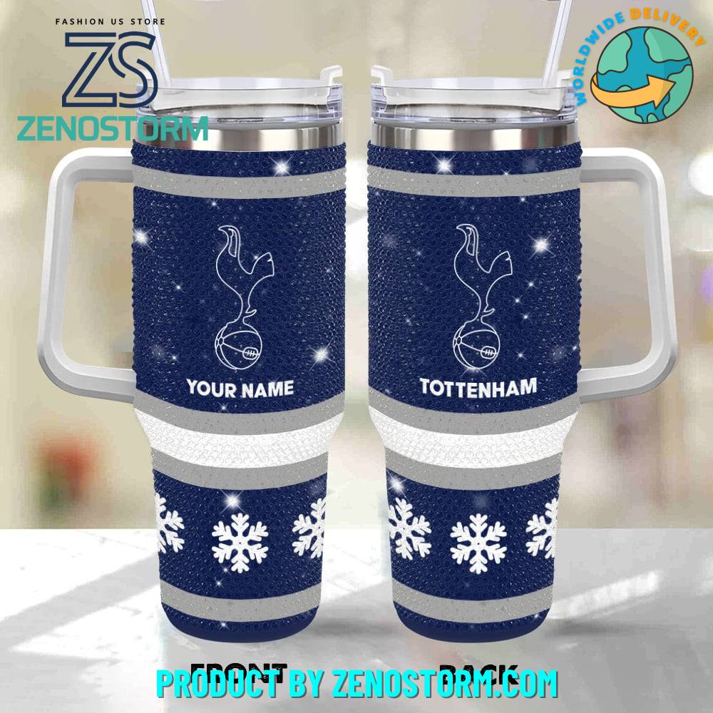 Rhinestone Bling Tottenham Hotspur EPL Custom Stanley Cup 40 oz 30 oz Tumbler With Handle