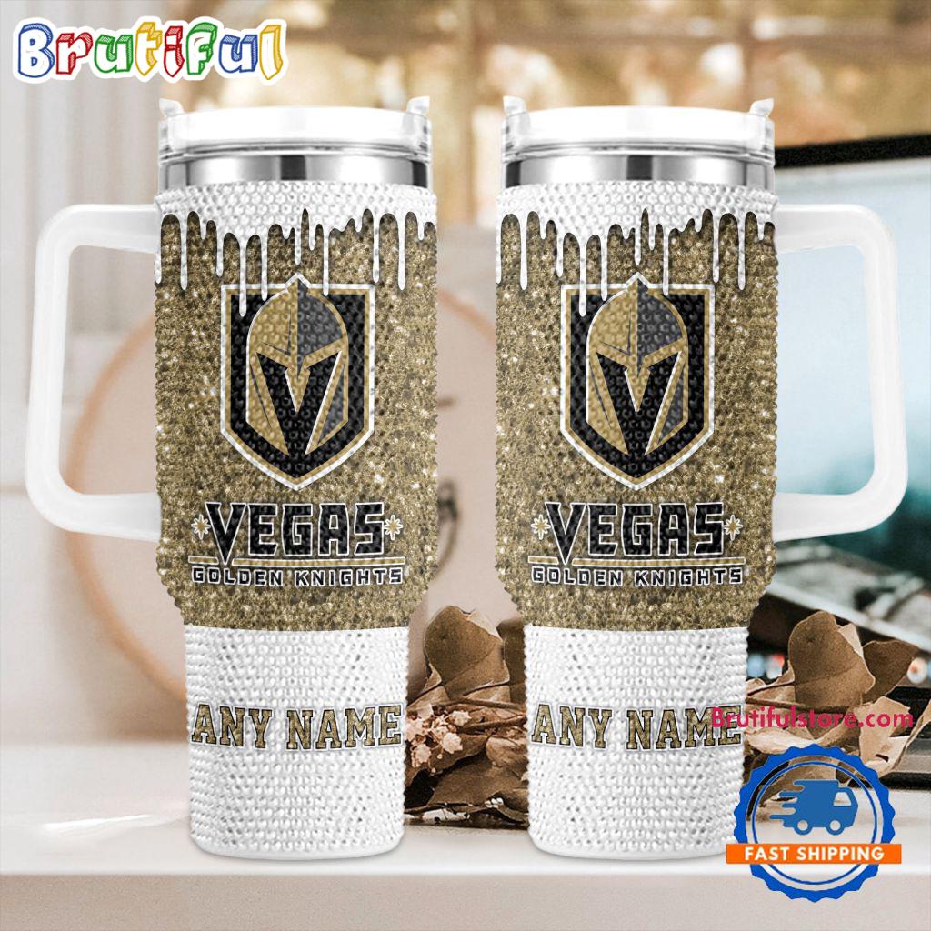 Rhinestone Bling Vegas Golden Knights NHL Sports Custom Stanley Cup 40 oz 30 oz Tumbler With Handle