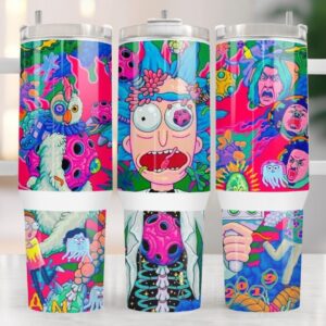 Rick And Morty Cartoon Custom Stanley Cup 40 oz 30 oz Tumbler With Handle