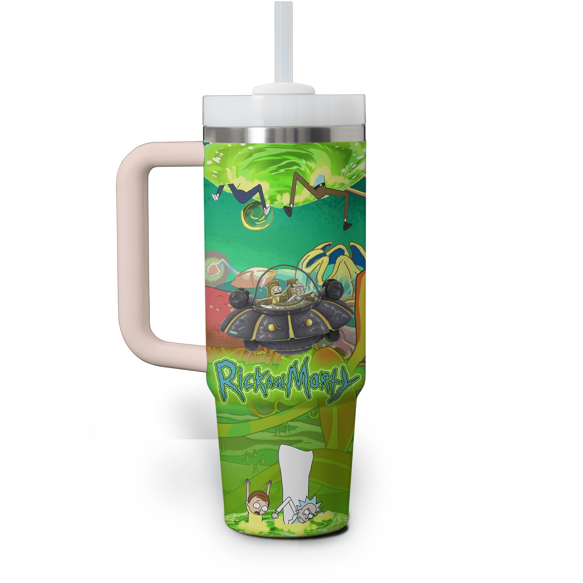 Rick And Morty TV Series Custom Stanley Cup 40 oz 30 oz Tumbler With Handle