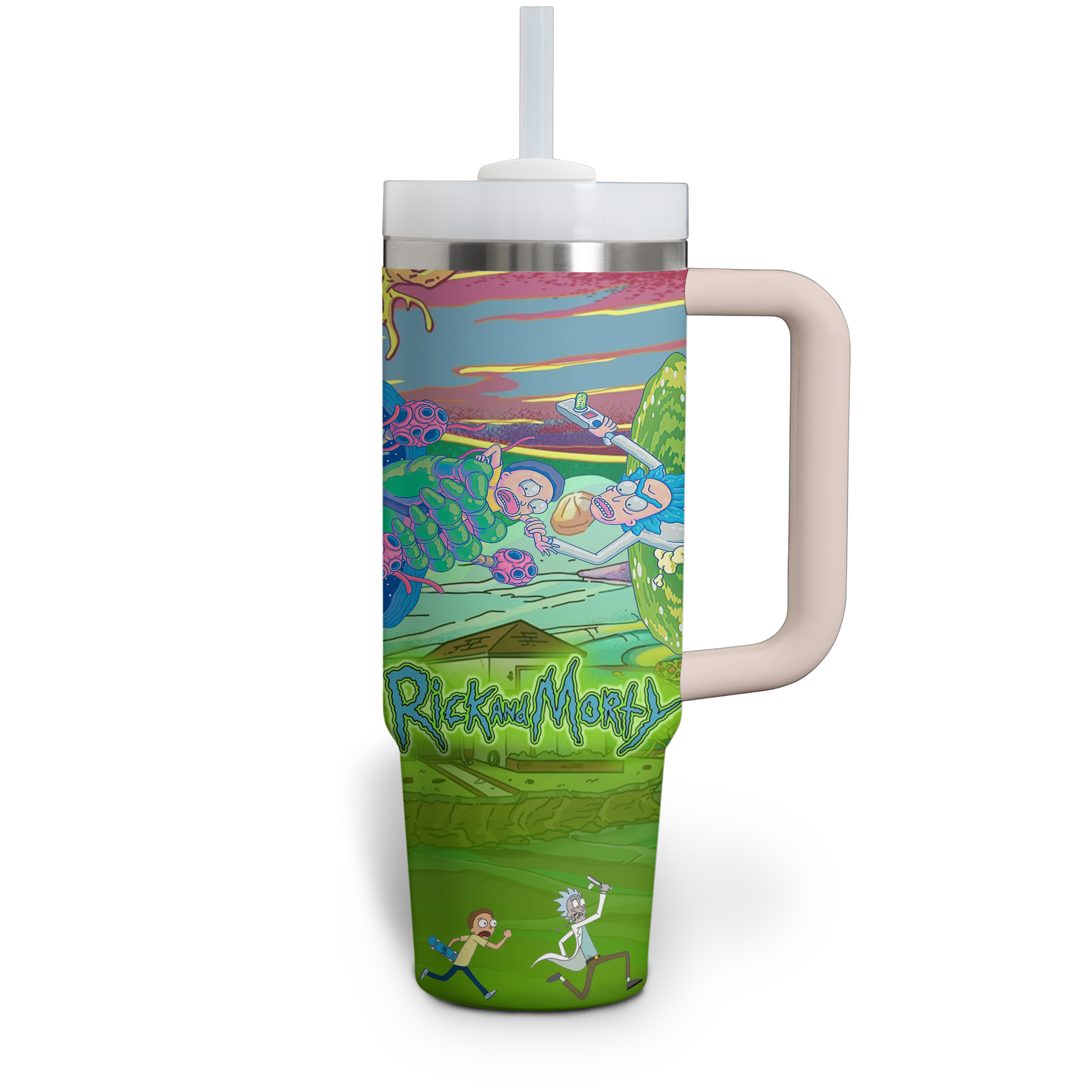 Rick And Morty TV Series Custom Stanley Cup 40 oz 30 oz Tumbler With Handle