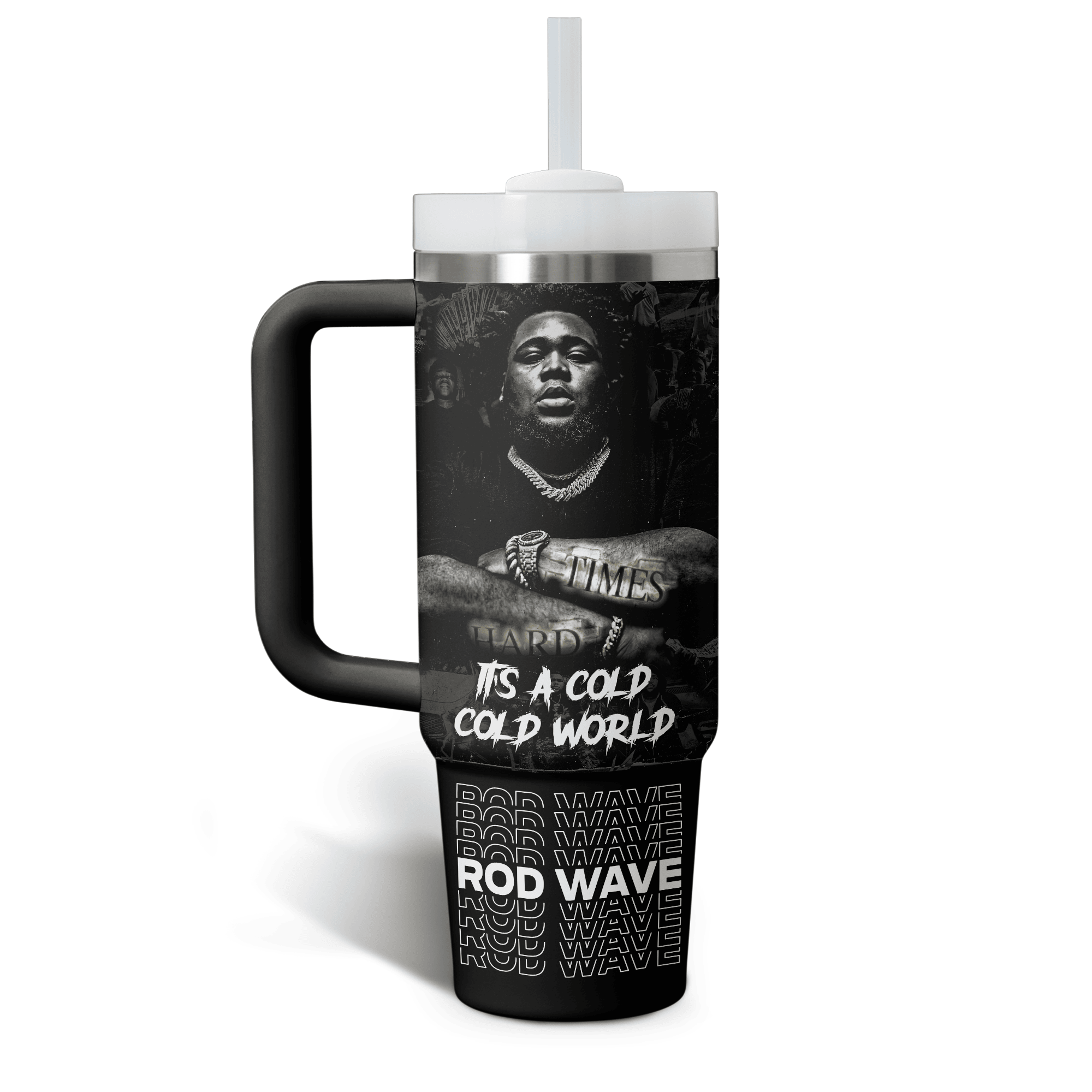 Rod Wave Music Custom Stanley Cup 40 oz 30 oz Tumbler With Handle