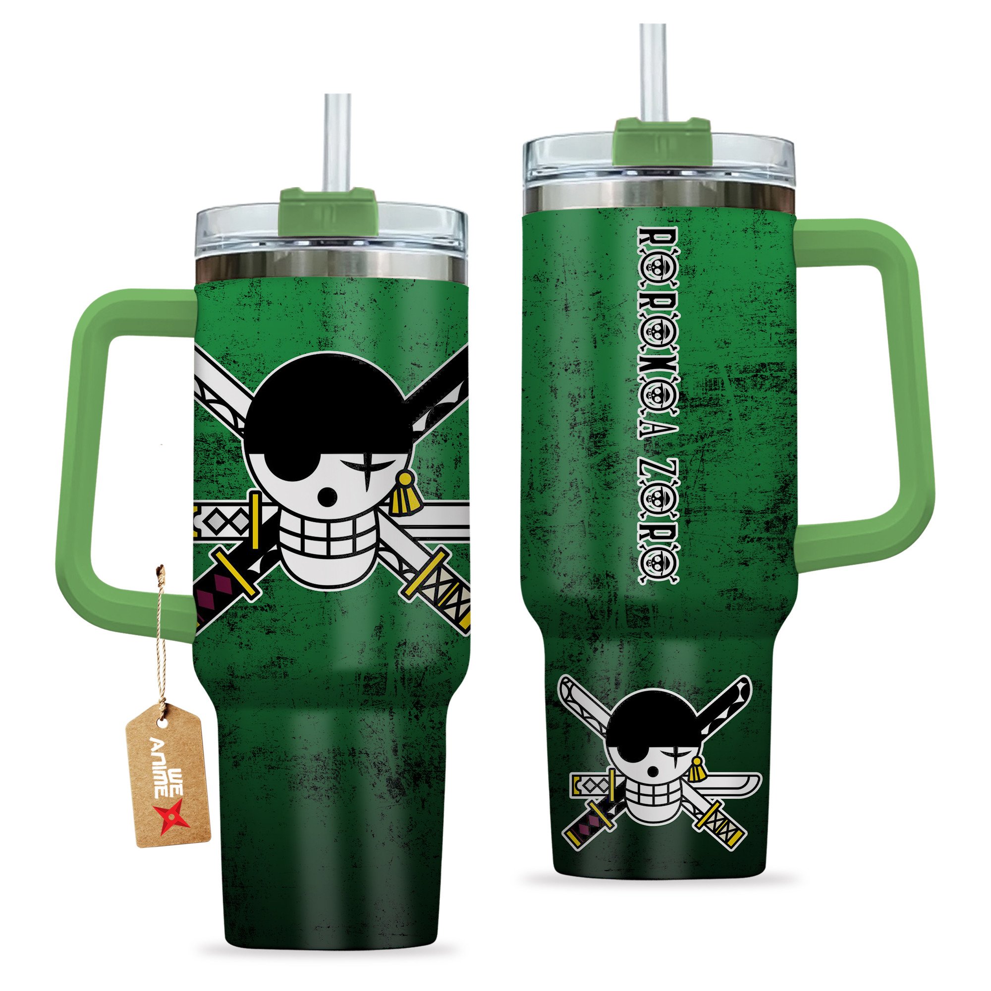 Roronoa Zoro Custom NameOne Piece Anime Custom Stanley Cup 40 oz 30 oz Tumbler With Handle