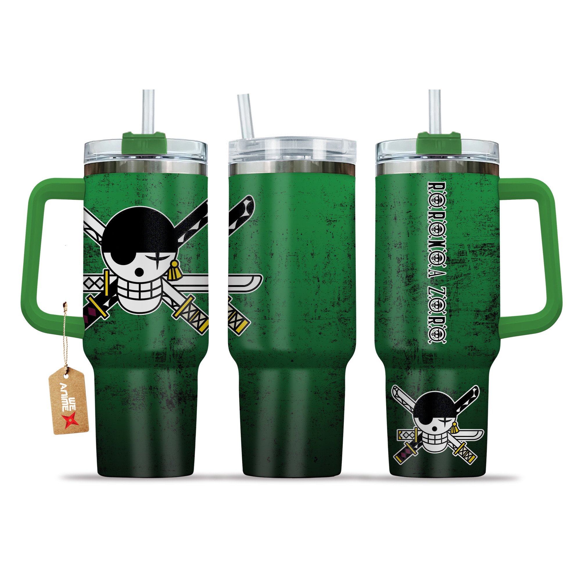 Roronoa Zoro Custom NameOne Piece Anime Custom Stanley Cup 40 oz 30 oz Tumbler With Handle