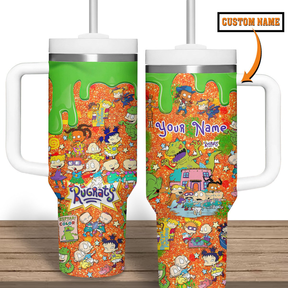 Rugrats Cartoon Custom Stanley Cup 40 oz 30 oz Tumbler With Handle
