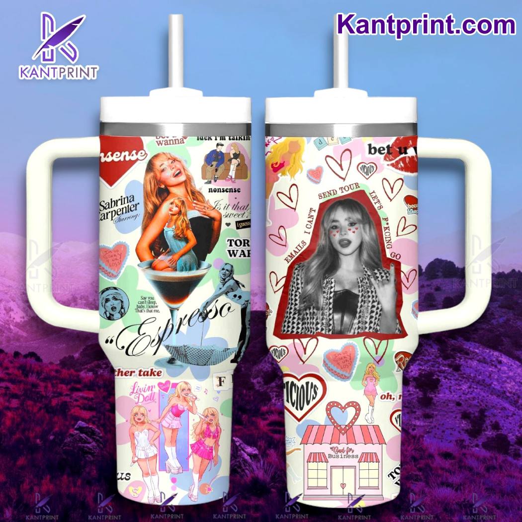 Sabrina Carpenter Music Custom Stanley Cup 40 oz 30 oz Tumbler With Handle