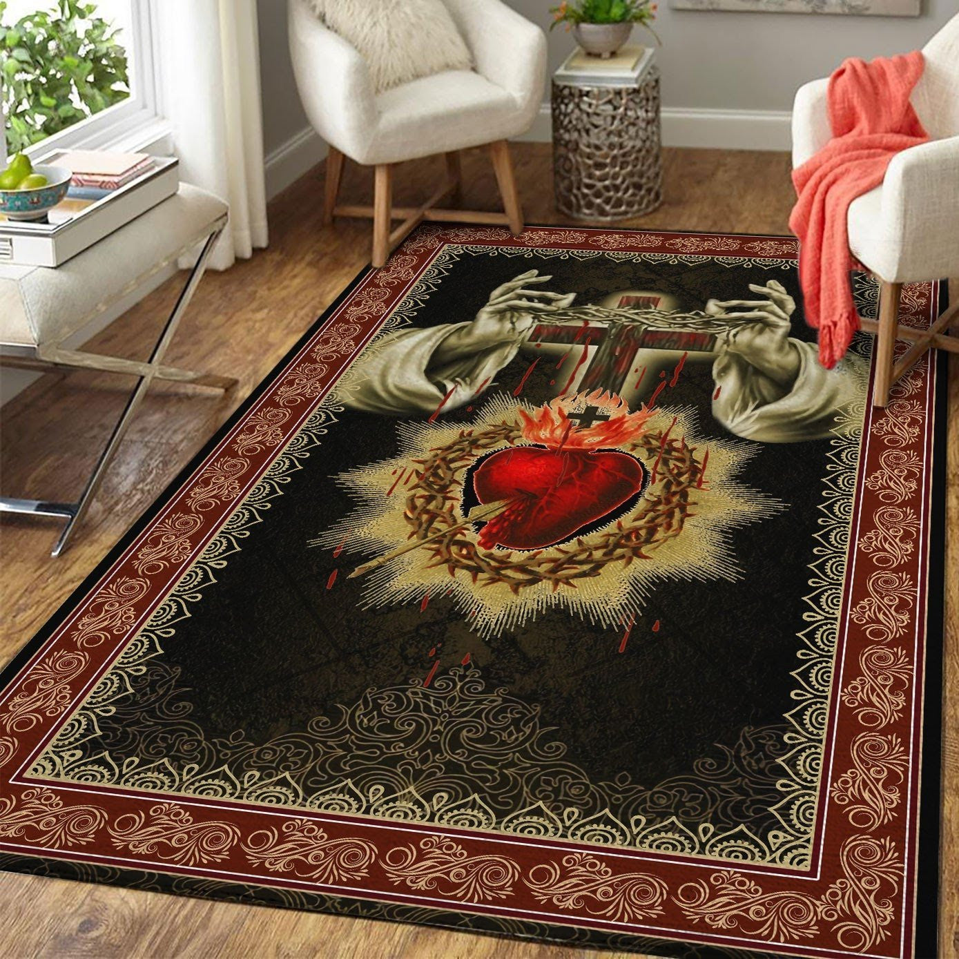 Sacred Heart Rug - Stormmerch Exclusive