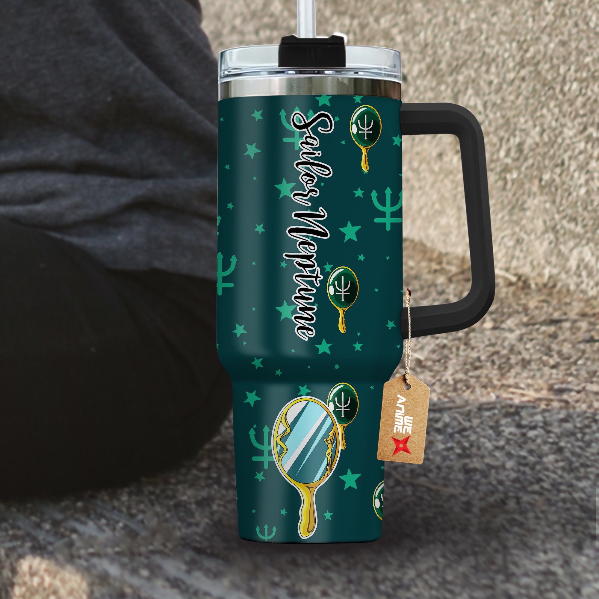 Sailor Neptune Sailor Moon Anime Custom Stanley Cup 40 oz 30 oz Tumbler With Handle