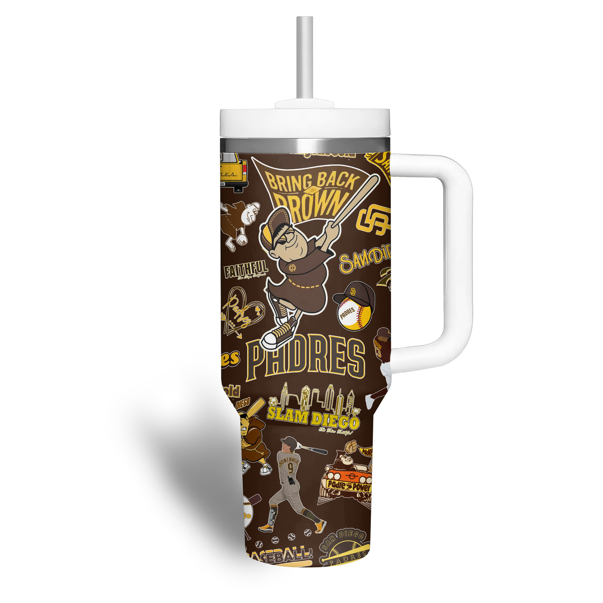San Diego Padres MLB Custom Stanley Cup 40 oz 30 oz Tumbler With Handle