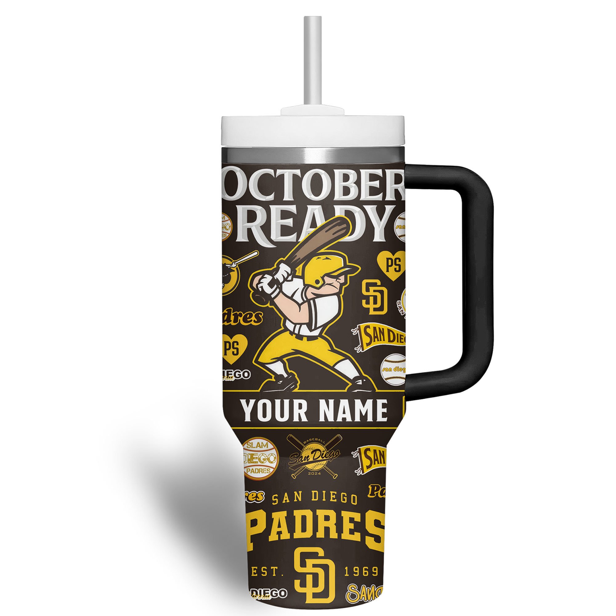 San Diego Padres MLB Custom Stanley Cup 40 oz 30 oz Tumbler With Handle