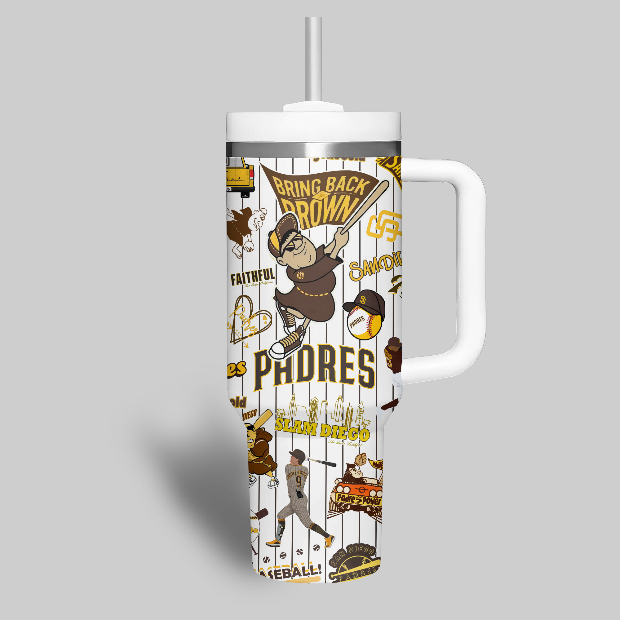 San Diego Padres MLB Custom Stanley Cup 40 oz 30 oz Tumbler With Handle