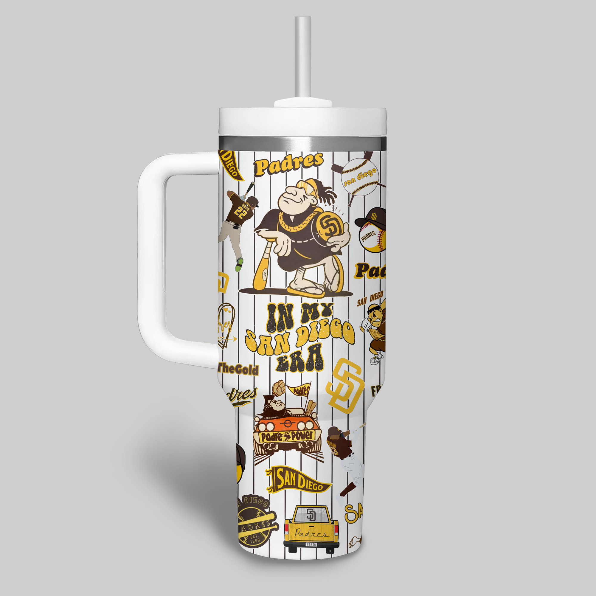 San Diego Padres MLB Custom Stanley Cup 40 oz 30 oz Tumbler With Handle